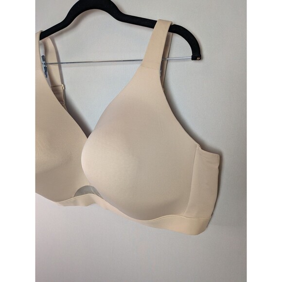 Cacique Bra 48DDD Lightly Lined No-Wire Beige Tan Lane Bryant Wireless Plus Size - Picture 4 of 14